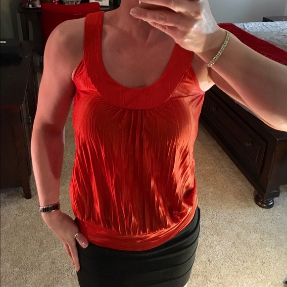 Burnt orange satiny shirt