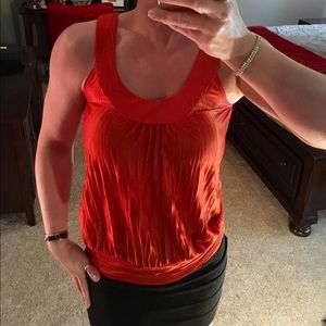 Burnt orange satiny shirt