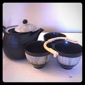 DO NOT BUY RESERVED Black Stria Teapotset