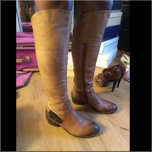 Distressed Vince Camuto Over-The-Knee Boots