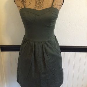 navy green dress