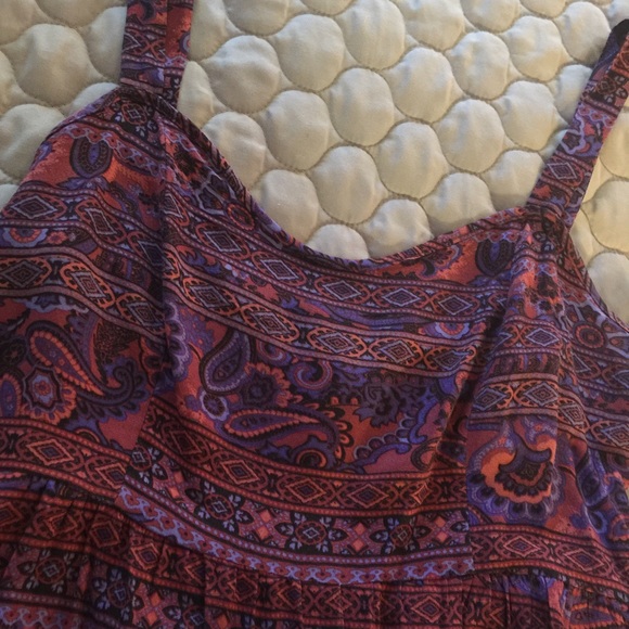 Forever 21 Purple tribal print loose summer dress