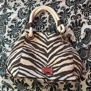 Zebra Print Michael Kors Cloth Handbag