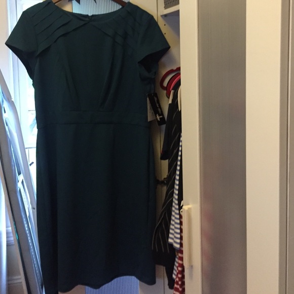 Dark teal ponte knit dress