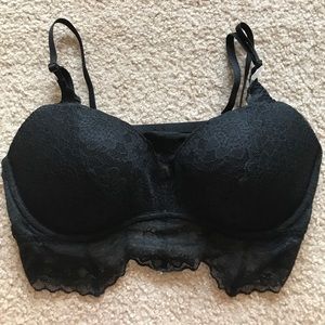 VS PINK BLACK LACE BRALETTE
