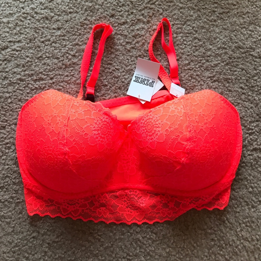 VS PINK ORANGE BRALETTE
