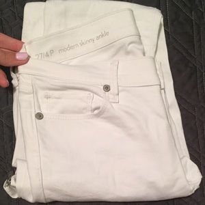 White Petite Loft Skinny Jeans