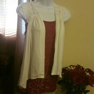 White lace flyaway size medium