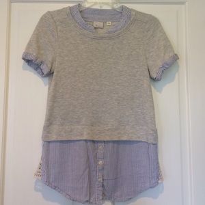 Anthropologie Cap Sleeved Sweater Shirt