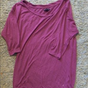 3/4 length purple shirt AE SMALL