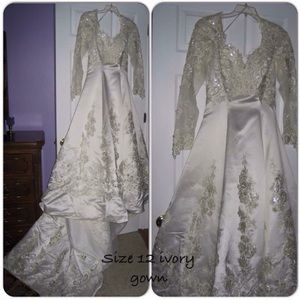 Mori Lee ivory wedding gown