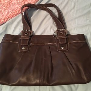 Brown Leather Coach Purse