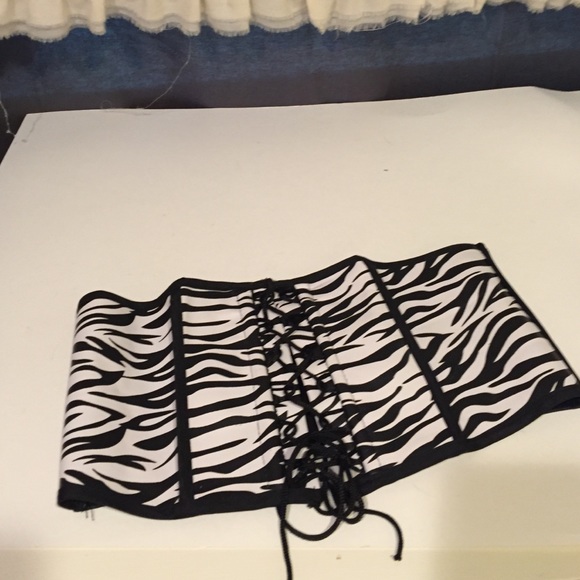 Zebra print corset