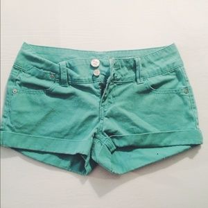 Teal shorts