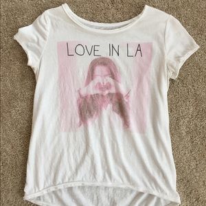 white high low tee shirt