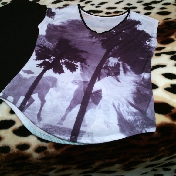 Two Express cute design shirts size small - Picture 3 of 4