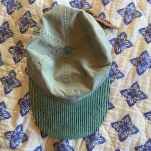 Vintage corduroy and leather snapback