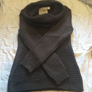 Brown Anthropologie Cowl Neck Sweater.