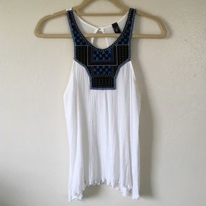 Detailed High Neck Tank Top
