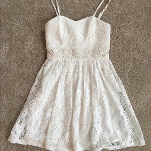 white lace dress