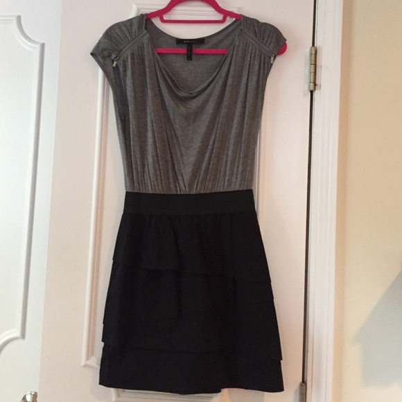 BCBGMaxazria Black and Grey Business Casual Dress