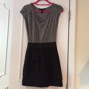 BCBGMaxazria Black and Grey Business Casual Dress