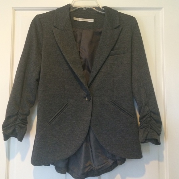 Nordstrom's Grey Fitted Blazer w/ Cute Detailing
