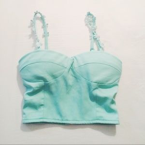 Cropped Teal Top