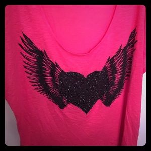 Torrid size 4 night pink slub style, crop top