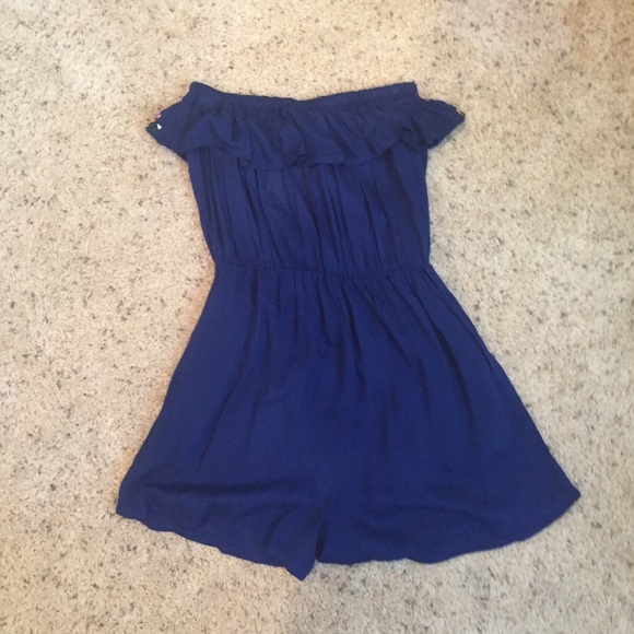 Blue Floral Romper - Picture 2 of 2