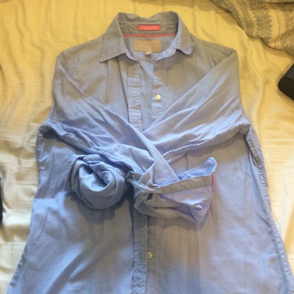 Banana Republic Casual Blue Cotton Oxford Shirt