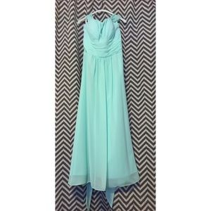 Mint Bridesmaid Halter Dress Size 12 Floor Length