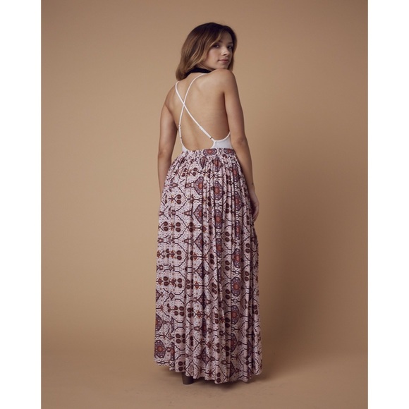 Boho Print High Waist Maxi Skirt - Picture 4 of 4