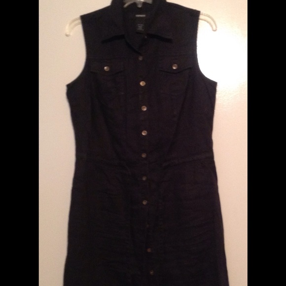 Express black linen dress size 11/12