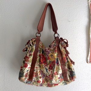 Anthropologie Hobo Floral Embroidered Purse