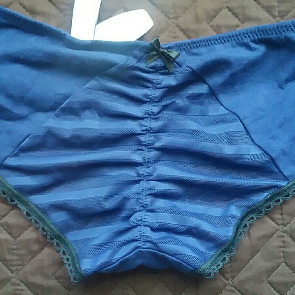 Navy blue laced booty. Black trim.  BRAND NEW - Picture 2 of 3