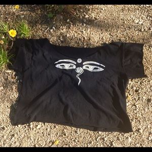 Zen Eyes Cut Off Black T Shirt