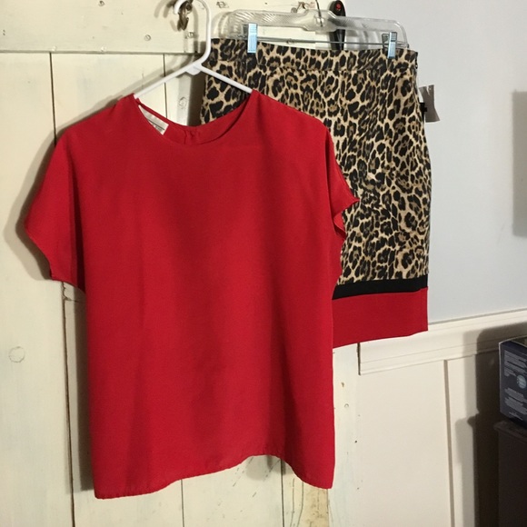 8/M Cheetah skirt &top combo! New with tags skirt.