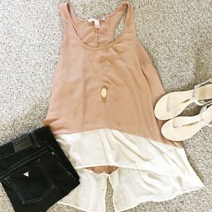 Split Back High Low Top