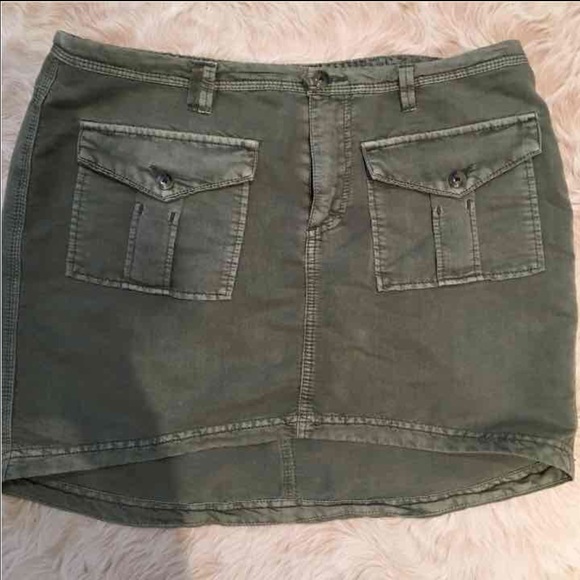 Anthropologie army green skirt