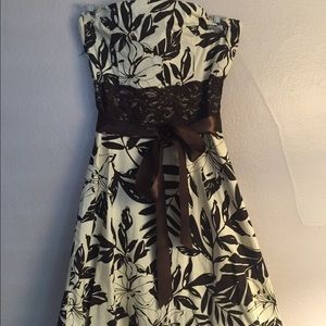 Brown and beige floral dress