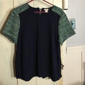 J. Crew tweed sleeved t shirt. Size large