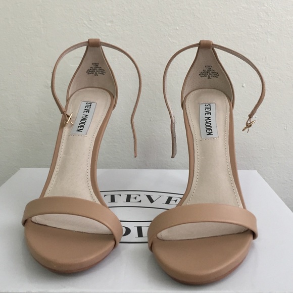 Steve Madden Nude Stecy Ankle Strap Heels