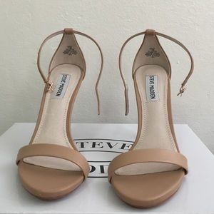 Steve Madden Nude Stecy Ankle Strap Heels