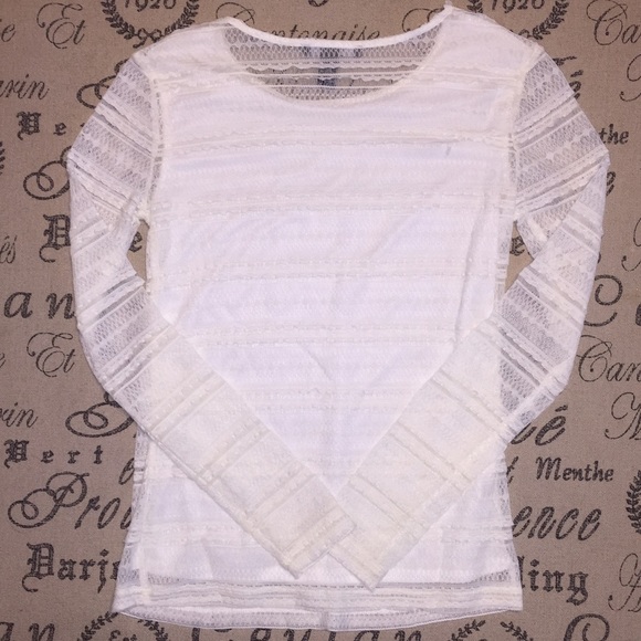 White Long Sleeve Forever 21 Top - Picture 3 of 4