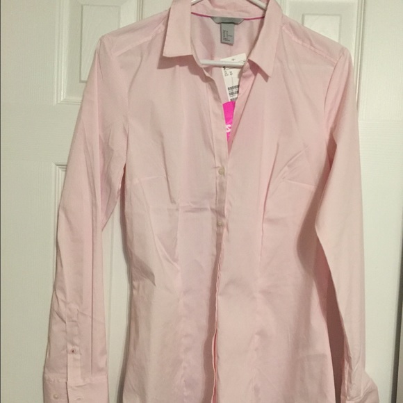 New H&M pinstripe button down shirt.