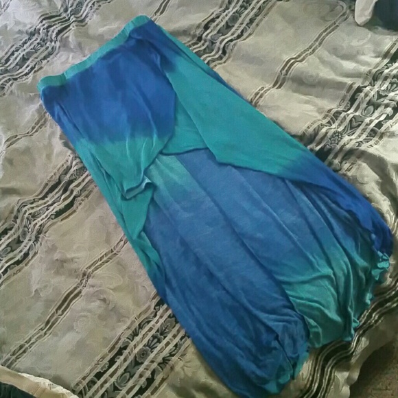 Maxi  Medium Aqua & Blue Skirt