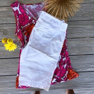 Calvin Klein White Bermuda Shorts--