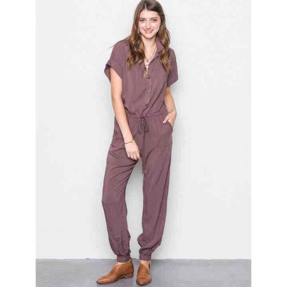 Purple coffee jumpsuit