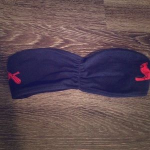 STL CARDINALS Lace Back Bandeau
